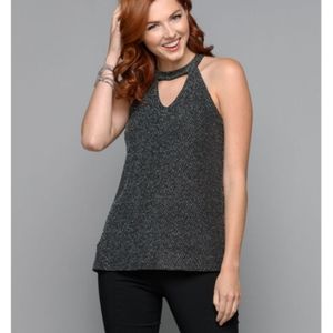 ✨3/$15 Ricki's | Shimmering Chocker Halter Top